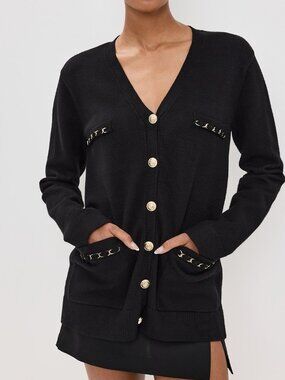 Endless Rose Chain Oversize Knit Cardigan, NWT Size S